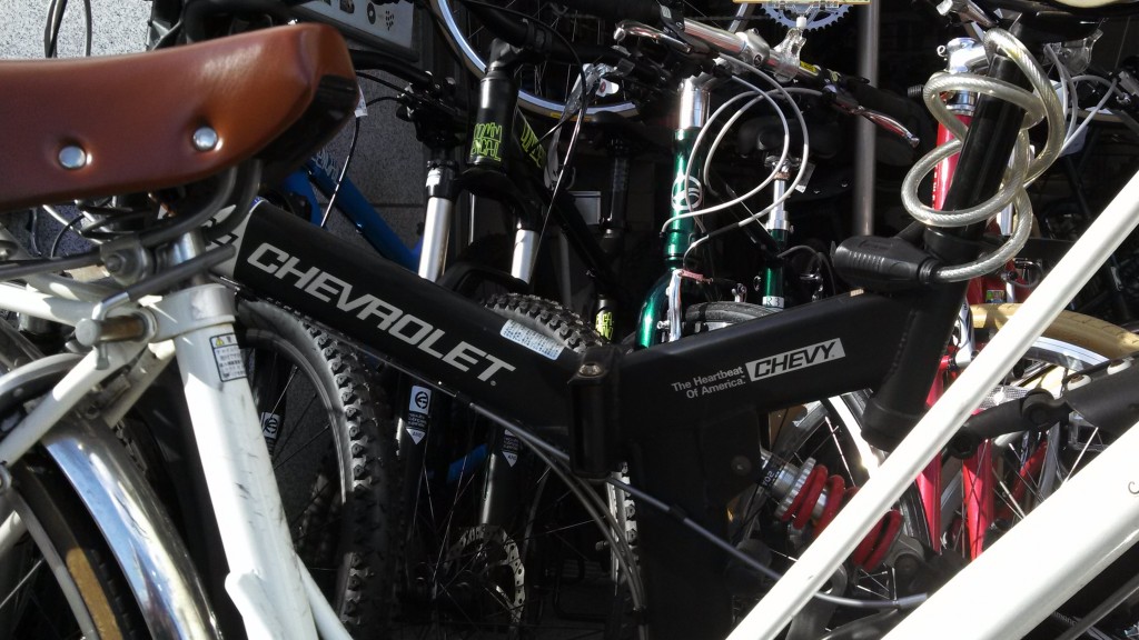 Chevrolet branded bike "The Heartbeat of America" in Kyoto